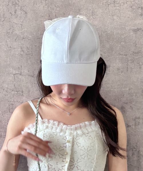 ARCHIVIO キャップ リボン付き ホワイト2026今日まで出品 Mejoul キャップ 帽子 日よけ レディース 「2026春夏新作」「選べる