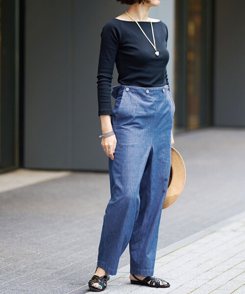 「IENA LA BOUCLE」 デニムパンツ 34 ブルー レディース_画像3