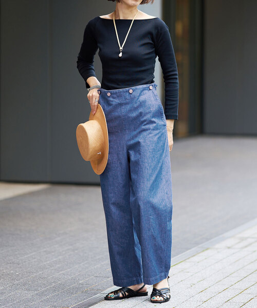 「IENA LA BOUCLE」 デニムパンツ 34 ブルー レディース_画像4