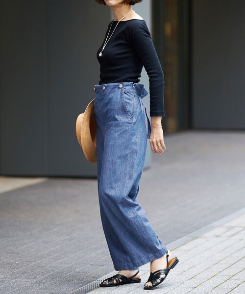 「IENA LA BOUCLE」 デニムパンツ 34 ブルー レディース_画像6