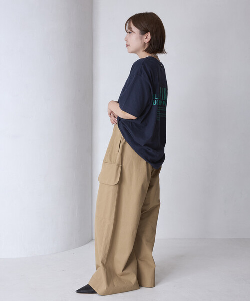 tシャツ Americana/アメリカーナ 別注 丸胴 ラフィー天竺 ロゴプリントTEE / リラックスフィット バックプリント半袖Tシャツの画像