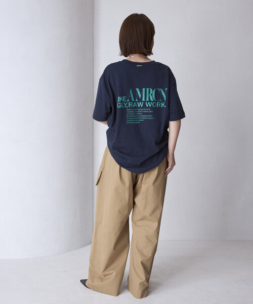 AMERICANA（アメリカーナ） tシャツ 別注 丸胴 ラフィー天竺 ロゴ