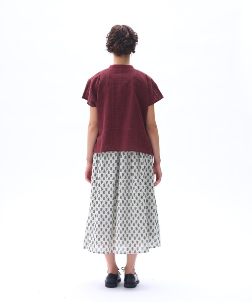 「Kelen」 半袖ブラウス S バーガンディー レディース_画像9