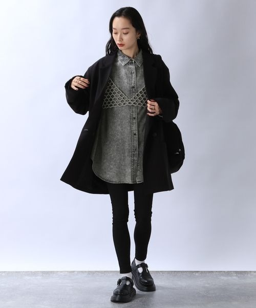 「JEANASIS」 長袖シャツ FREE ブラック系その他 レディース_画像3