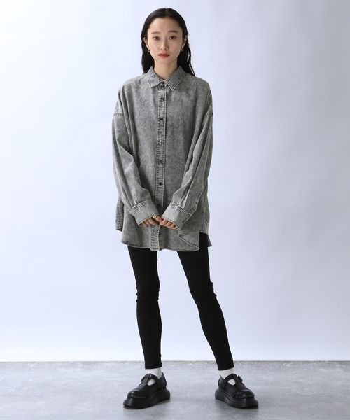 「JEANASIS」 長袖シャツ FREE ブラック系その他 レディース_画像4