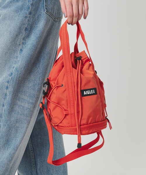 ショルダーバッグ バッグ 「AIGLE」コンパクト 2WAY ドロストバッグ レディースの画像