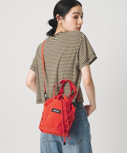 ショルダーバッグ バッグ 「AIGLE」コンパクト 2WAY ドロストバッグ レディースの画像