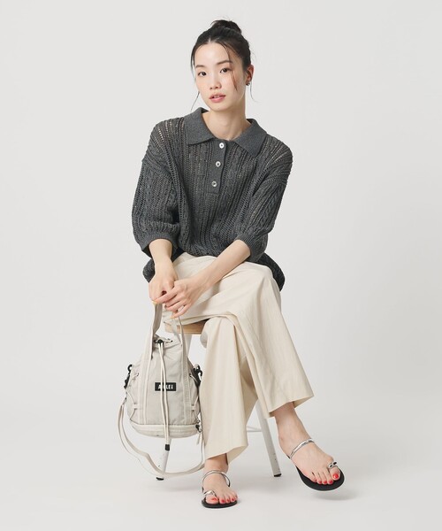 ショルダーバッグ バッグ 「AIGLE」コンパクト 2WAY ドロストバッグ レディースの画像