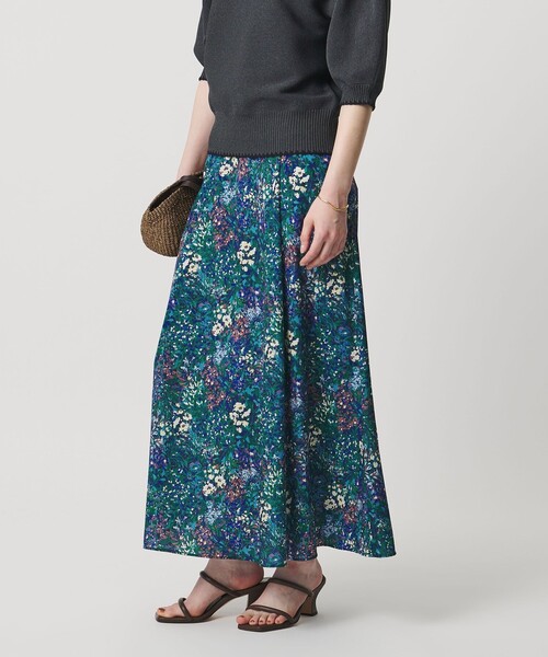Drawer フラワープリントスカート 36 Drawer - ドゥロワー Drawer 花柄 LIBERTY リバティ スカート 36 Sの