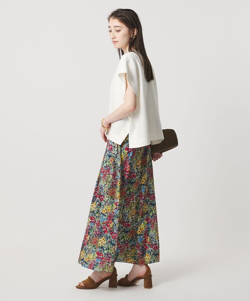 新品　ユナイテッドアローズ　フラワー　スカート ホワイト　Mサイズ 花 UNITED ARROWS（ユナイテッドアローズ） ロング スカート フラワー