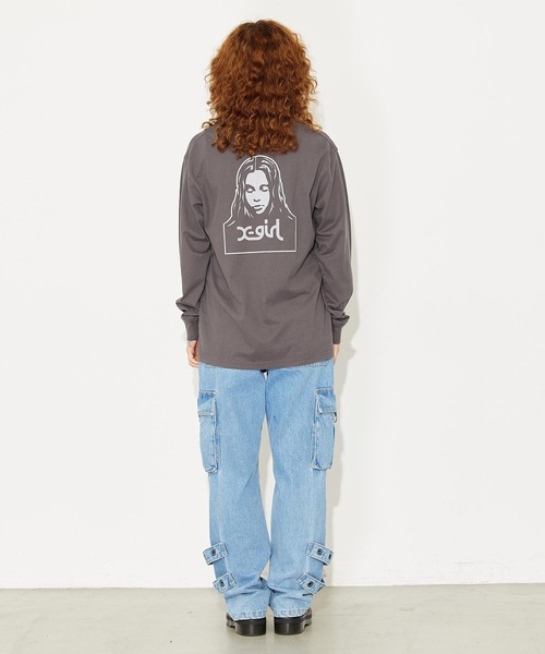 「X-girl」 長袖ワンピース X-LARGE ベージュ レディース_画像6