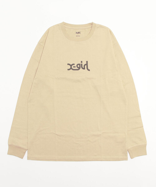 「X-girl」 長袖ワンピース X-LARGE ベージュ レディース_画像7