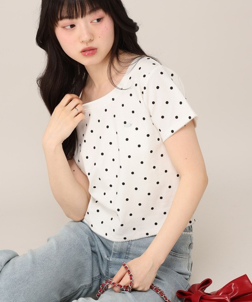 Heather（ヘザー） tシャツ 半袖 モチーフコンパクトTEE 672596 