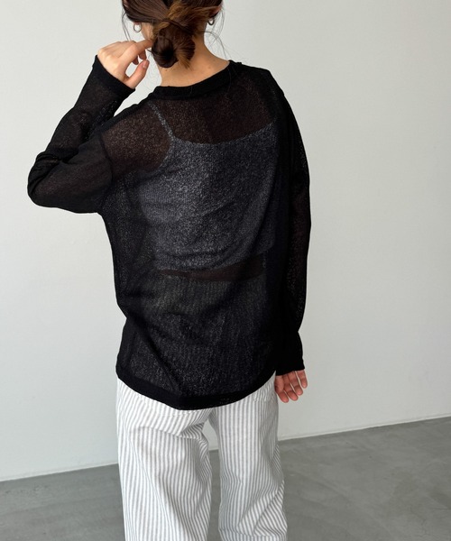 「CANAL JEAN」 「El mar」長袖カットソー ONE SIZE グレー レディース_画像6
