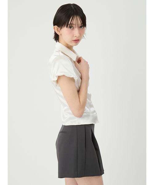 LILY BROWN（リリーブラウン） ブラウス シャツ サテンパフスリーブ 