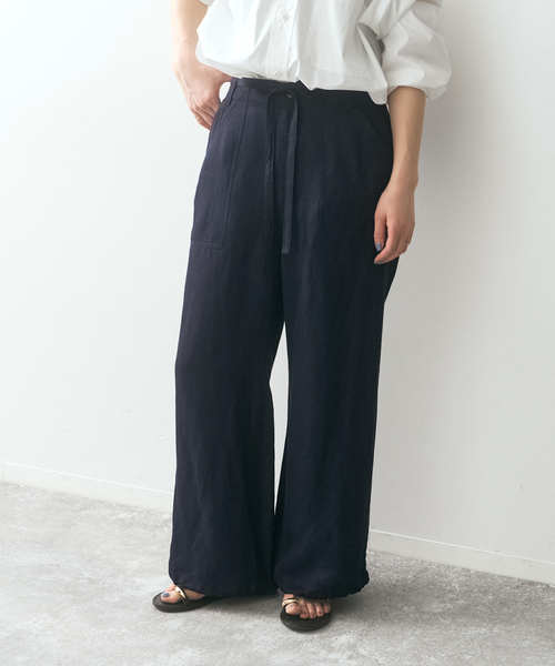ワイドパンツ カーゴパンツ SHEN TANAKA*S ファティーグパンツ レディースの画像