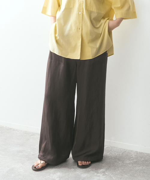 ワイドパンツ カーゴパンツ SHEN TANAKA*S ファティーグパンツ レディースの画像