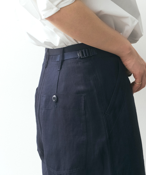 ワイドパンツ カーゴパンツ SHEN TANAKA*S ファティーグパンツ レディースの画像