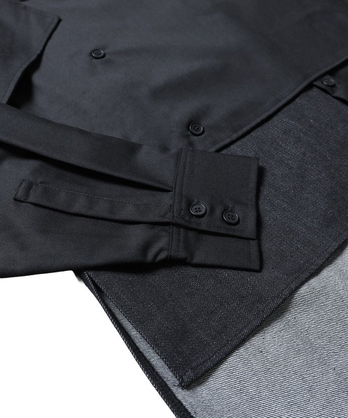 Ruze シャツ Asymmetry denim docking SH/アシンメトリーデニム