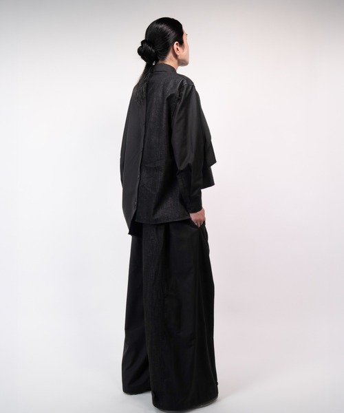 Ruze シャツ Asymmetry denim docking SH/アシンメトリーデニム