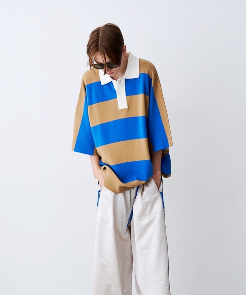 SeeSew ポロシャツ 「UNISEX」OVER RUGGER KNIT POLO/オーバーラガー