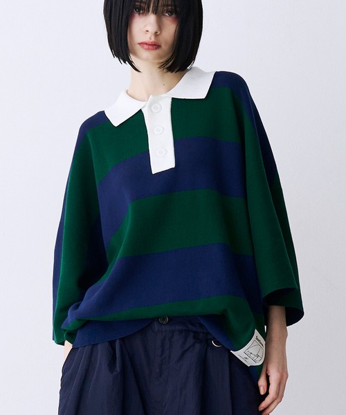 SeeSew ポロシャツ 「UNISEX」OVER RUGGER KNIT POLO/オーバーラガー