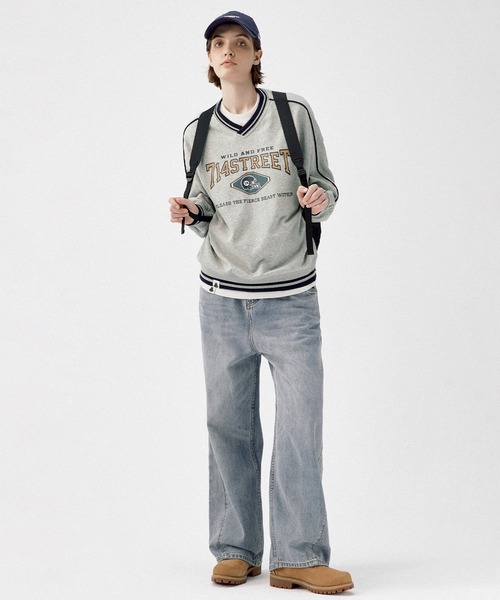 「WESTBOY」 スウェットカットソー X-LARGE グレー メンズ_画像9