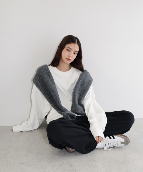 「ANME」 スウェットカットソー L オフホワイト レディース_画像5