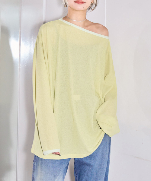「CITYSHOP」 長袖カットソー - ブラック レディース_画像3