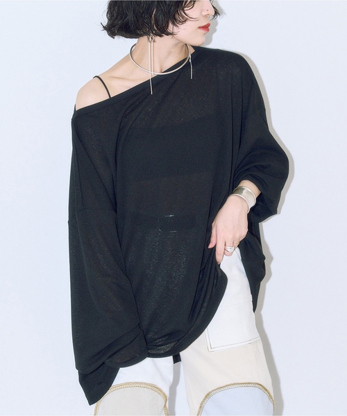 「CITYSHOP」 長袖カットソー - ブラック レディース_画像4