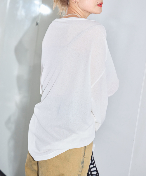 「CITYSHOP」 長袖カットソー - ブラック レディース_画像5