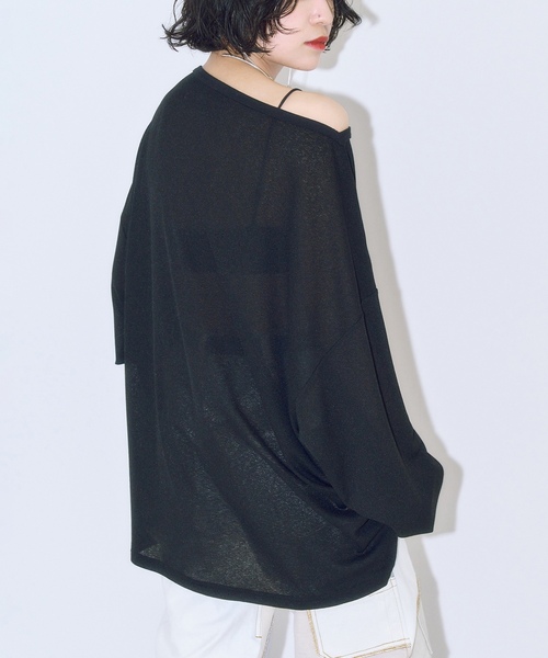 「CITYSHOP」 長袖カットソー - ブラック レディース_画像10