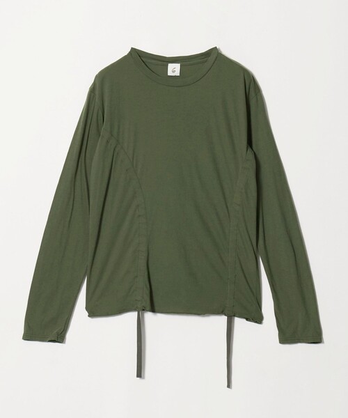 ＜6(ROKU)＞ハイゲージ コットン ドローストリング ロングスリーブ 6 tシャツ 「6(ROKU)」ハイゲージ コットン ドローストリング ロング