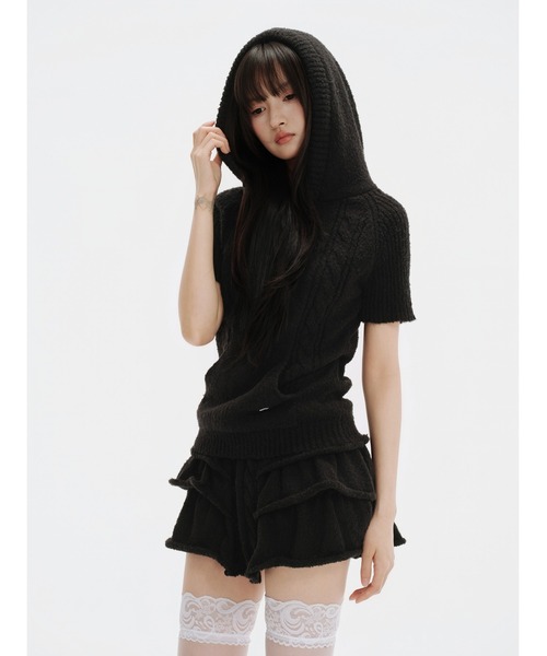 ANDWANG ワンピース 半袖 Fluffy Ribbon Knit Set : ZOZOTOWN Yahoo!店