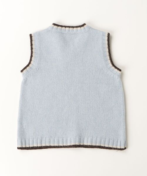 「simonetta」 「KIDS」ノースリーブニット 115 ブルー キッズ_画像2