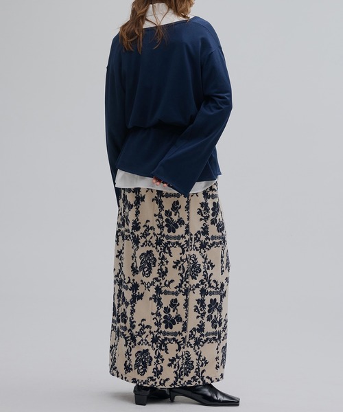 Ameri（アメリ） ロング スカート ZIP SLIT FLEECE SKIRT : ZOZOTOWN