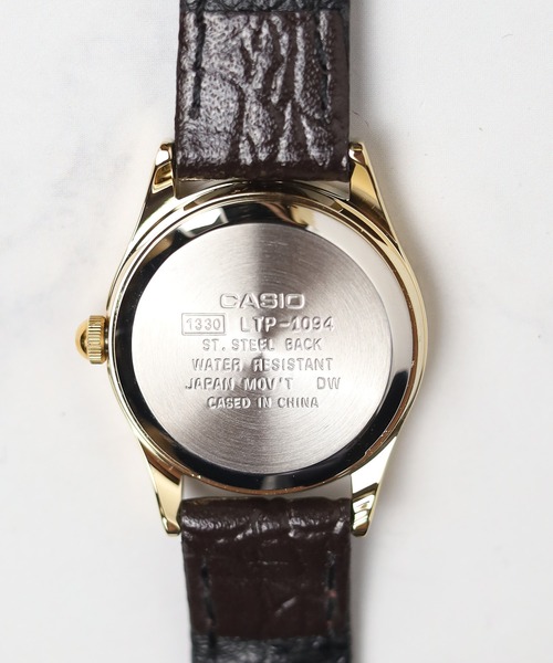 【CASIO】 ★クラシックデザイン★レディースレザーベルト腕時計 CASIO 腕時計 「CASIO」クラシック ラウンド GD レザー