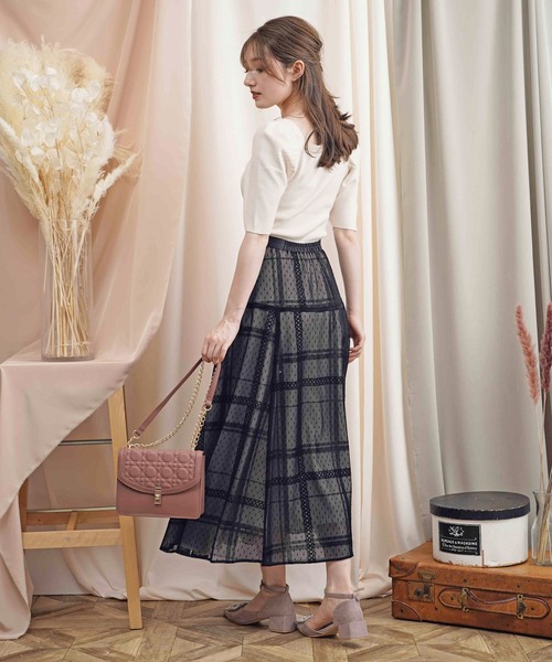 noela パターンフロッキーレーススカート Noela スカート パターンフロッキーレーススカート : ZOZOTOWN