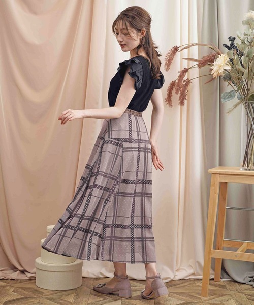 noela パターンフロッキーレーススカート Noela スカート パターンフロッキーレーススカート : ZOZOTOWN