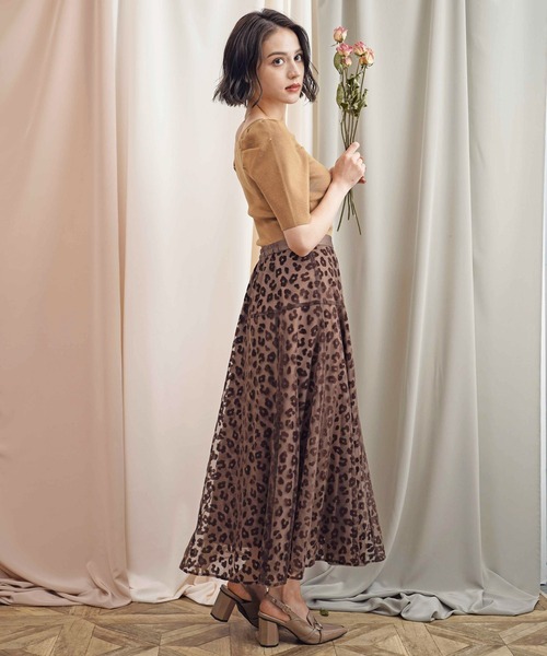 noela パターンフロッキーレーススカート Noela スカート パターンフロッキーレーススカート : ZOZOTOWN