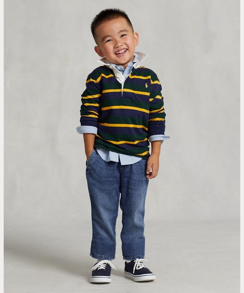 【新品未使用タグ付】ポロラルフローレン　ストレッチデニムジョガーパンツ120cm Polo Ralph Lauren Childrenswear パンツ Polo プレップスター