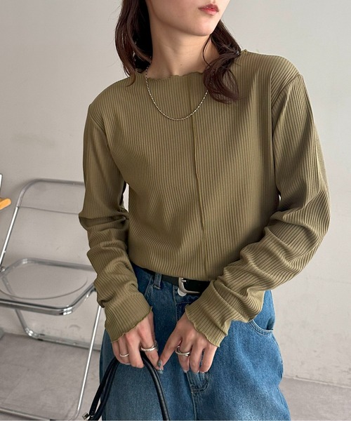 tシャツ 「新色追加！」「WEB限定」前後2WAYリブメローロングスリーブ レディース | Discoat | 15