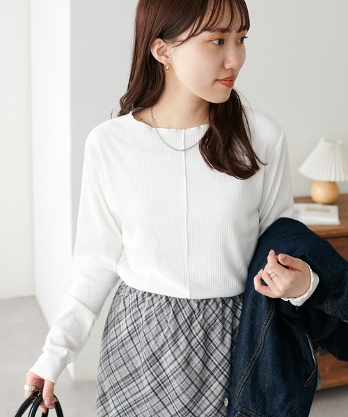 tシャツ 「新色追加！」「WEB限定」前後2WAYリブメローロングスリーブ レディース | Discoat | 31