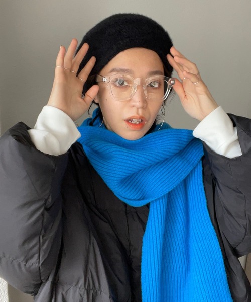Rib Knit Muffler/リブニットマフラー　ブルー TODAYFUL（トゥデイフル）の「【TODAYFUL/トゥデイフル】Rib Knit