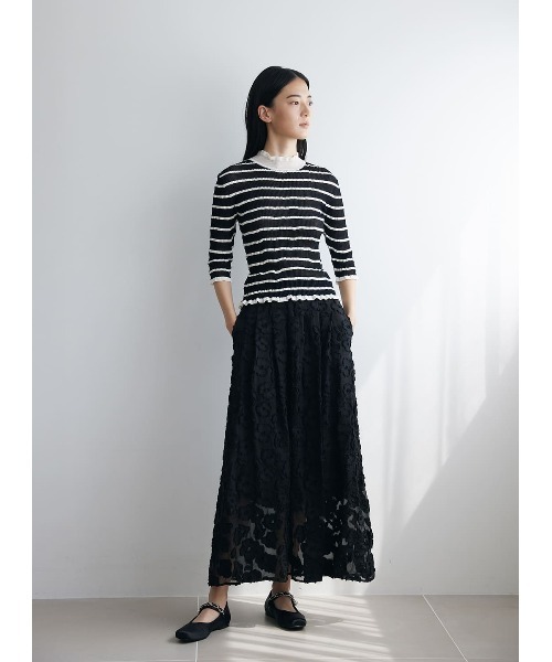 COEL スカート フラワージャガードシアースカート : ZOZOTOWN