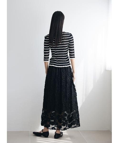 【新品未使用品】COEL　フラワージャガードシアースカート アイボリー 38 COEL スカート フラワージャガードシアースカート : ZOZOTOWN