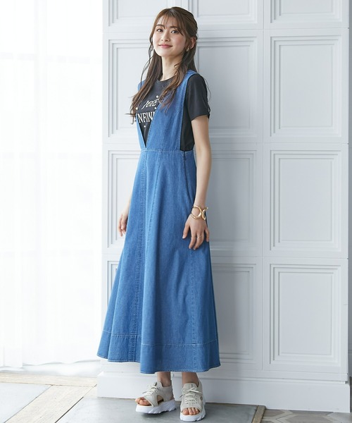 ポールハーデン ロング胸当て付きラップスカートタグ付きsize2