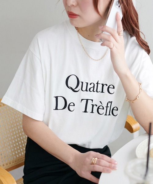 Discoat（ディスコート） tシャツ 「WEB限定」クアトレロゴ刺繍半袖T