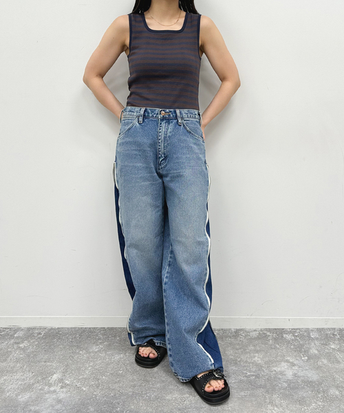美品 ラングラー デニムモトクロスパンツ バイクパンツ 32 ユニバーサルZIP U by SPICK&SPAN パンツ デニム ジーンズ 「Wrangler/ラングラー