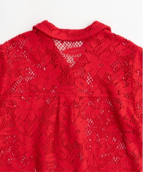 MAISON SPECIAL ブラウス シャツ Half Sleeve Lace Fabric Shirt
